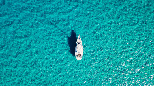 Sailboat view from drone