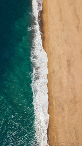 High angle view of the beach