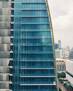 Blue glass building