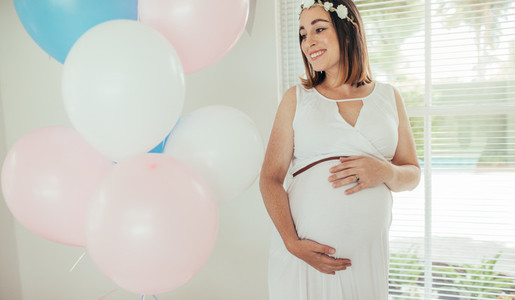 Pregnant woman at baby shower