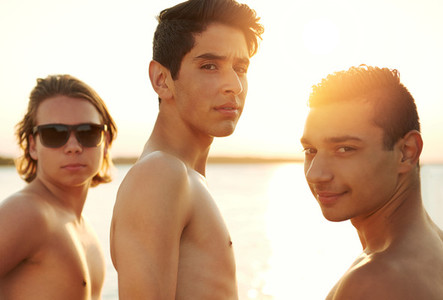Portrait of teenage friends in summer