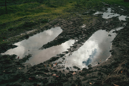 Puddle on the earth
