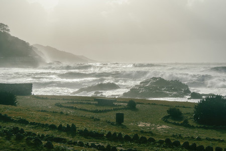 Coast of Baiona  Galicia Spain