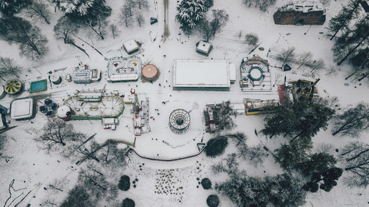 Aerial View Winter Milan