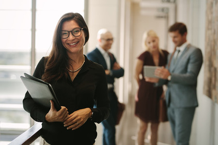 Smiling business woman in office