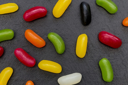 Jelly beans candy sweets abstract food background