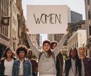 Activist protesting for women empowerment