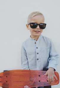 Little boy in trendy sunglasses