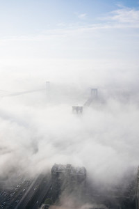 Clouds over Brooklyn Bridge