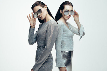 Women in stylish futuristic look