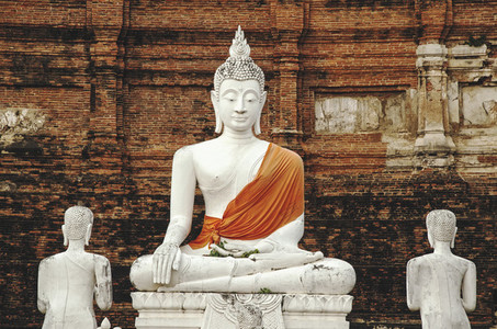 Carved stone Buddha statue