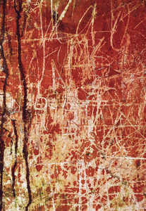 Old scratched red wall texture