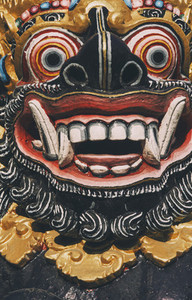 Colorful Carved Balinese Deity