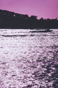 Purple sunset seascape