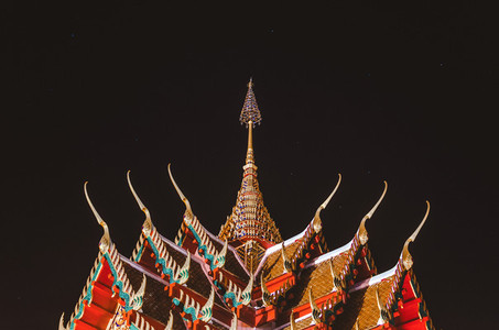 Thai temple at night