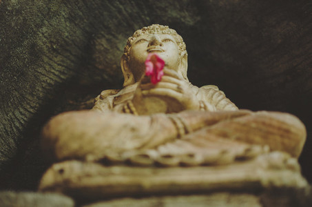 Carved stone Buddha