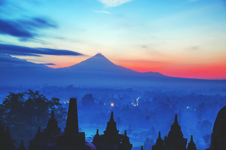 Borobudur temple at dawn