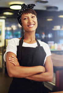 Confident African American female entrepreneur