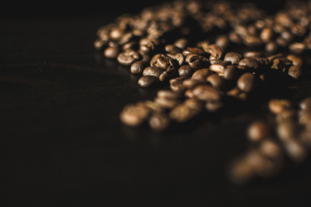 Coffee beans in random shape