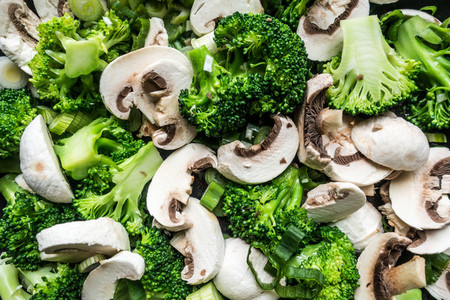 Broccoli with mushrooms