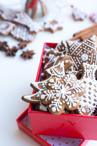 Christmas gingerbread with icing
