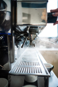 coffee machine in a bar close up