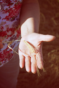 Woman holding a spike