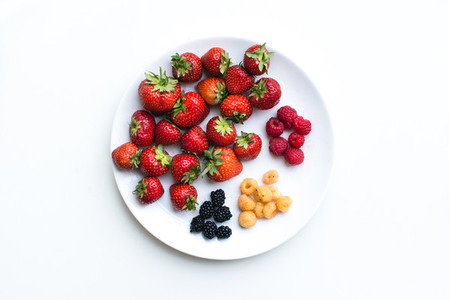 Healthy fresh berries on a plate