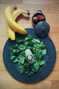 Ingredients for green spinach ba
