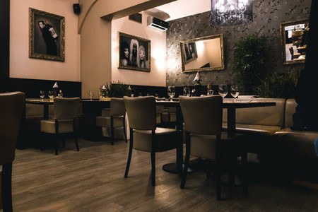 Interior of fancy restaurant