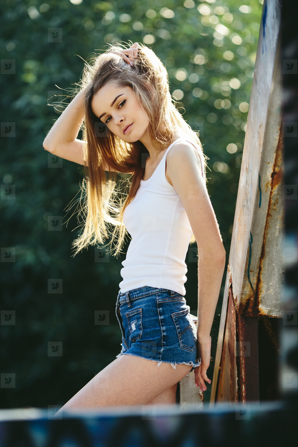 young beautiful girl posing stock photo (153400) picture