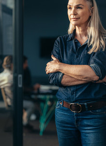 Mature business woman in casuals at office