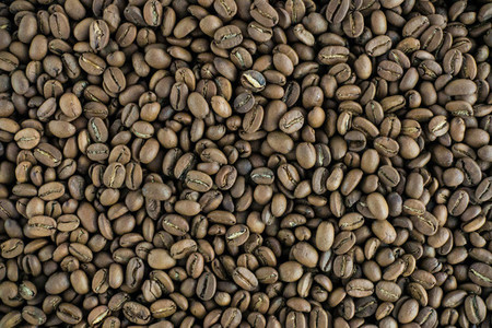 Full frame of coffee beans