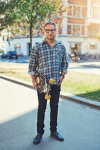 Hipster style portrait of young man