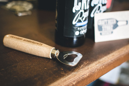 Wooden bottle opener