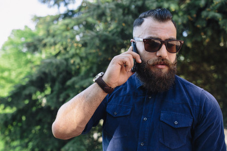 bearded speaks by phone