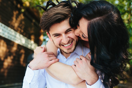 Woman Embracing Her Boyfriend From Behind