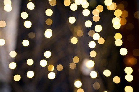 Background with garland bokeh
