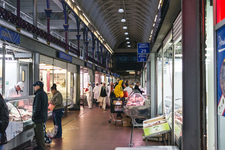 Hallway at meat market