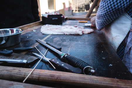 Meat butchers tools