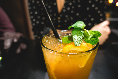 Mixed drink with orange juice