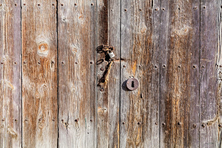 Close up brown wooden door texture