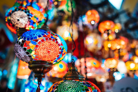 Beautiful turkish mosaic lamps