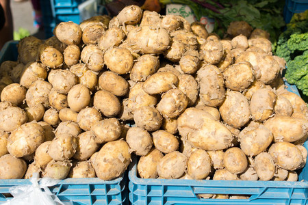 Pile of potatoes for sale