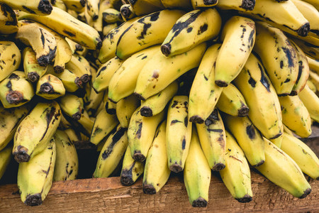 Pile of ripe bananas