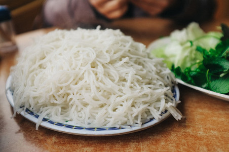 Plate of rice noodles