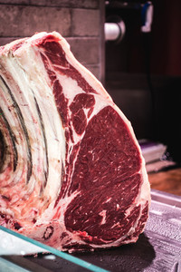 Raw t bone beef steak