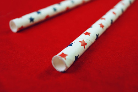 An amazing and patriotic macro of two pipes with star texture an