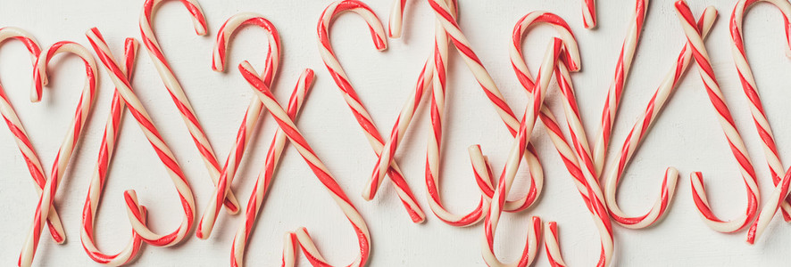 Christmas holiday candy cane pattern texture and background wide composition
