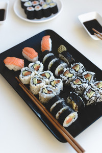 Homemade sushi rolls